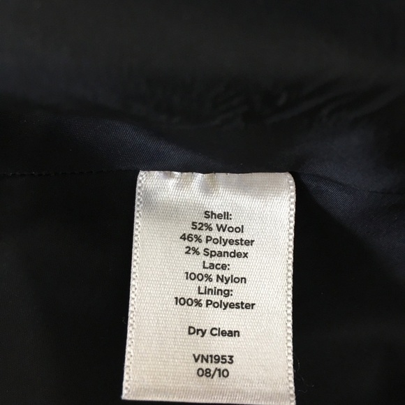 Talbots Wool Blend Green & Blackwatch plaid lace hem sleeveless sheath dress 14 - Picture 7 of 16